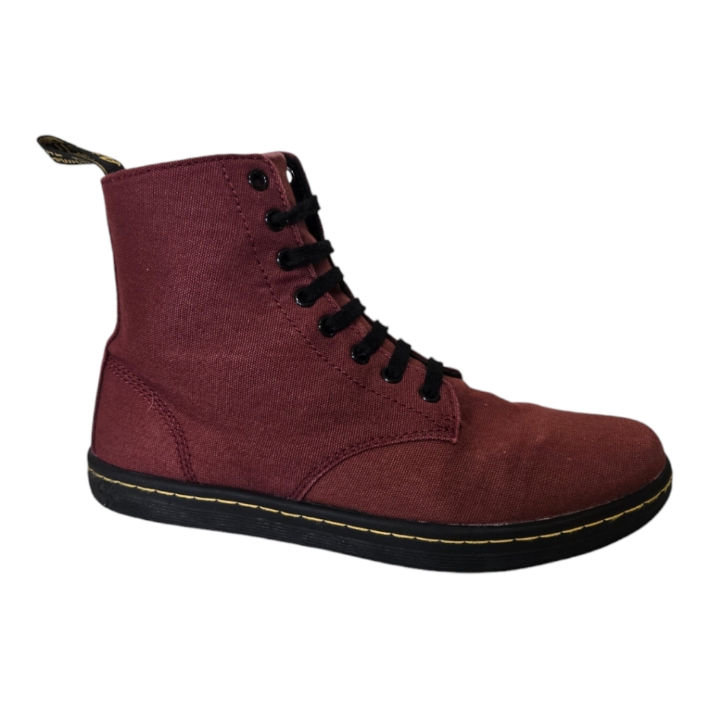 Doc Martens Alphie Cherry Red Canvas Boot Men's 9 Women's 10.5